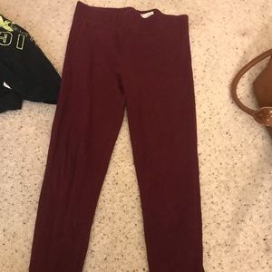 Maroon Leggings
